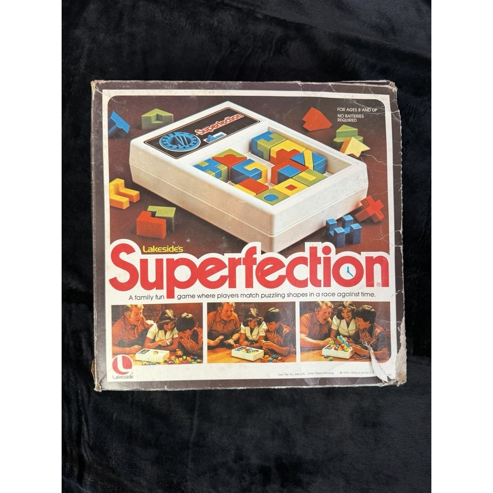 Vintage Lakeside Superfection Puzzle Game Complete 1978 Retro Family Game